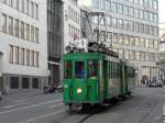 BVB - Tram Ce 2/2 190 mit Beiwagen C 1193 unterwegs auf der Linie 1 in der Stadt Basel am 31.10.2009