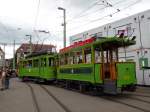 Be 2/2 126 und B2 309 am Wiesenplatz in Basel. Aufnahme: 18.06.2011.