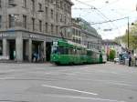 BVB - Tram Be 4/4 482 mit Beiwagen und Be 4/4 unterwegs auf der Linie 3 in Basel am 04.05.2012