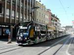 BVB - Tram Be 6/8 303 mit Werbung unterwegs auf der Linie 6 in Basel am 04.05.2012