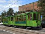 Be 2/2 163 und der B2 371 auf einer Probefahrt. Die Aufnahme stammt vom 18.06.2012