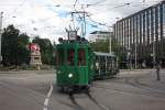 10 Jahre Oldtimer - Stadtrundfahrten 15.07.2012    Be 2/2 156 + C2 1077 am Bahnhof SBB