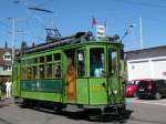 Be 2/2 mit der Betriebsnummer 163 auf einer Extrafahrt in der Schlaufe bein Depot Morgartenring. Die Aufnahme stammt vom 18.08.2012.