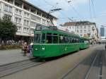 BVB - Tram Be 4/4 460 unterwegs auf der Linie 15 in der Stadt Basel am 04.09.2012