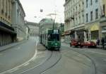 Basel BVB Tram 1 (Be 4/6 662) Steinenberg am 7.