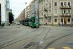Basel BVB Tram 6 (SWP/SIG/BBC/Siemens-Be 4/4 498) Clarastrasse / Riehenring am 7.