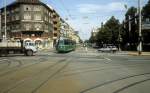 Basel BVB Tram 15 (Be 4/4 460) Voltaplatz im Juli 1988.