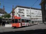 Die letzte Aufnahme des Real Estate AG Werbewagen 671 am Fischmarktbrunnen.