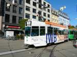 BVB - Tram Be 4/4 479 unterwegs auf der Linie 1 bei den Haltestellen vor dem Bahnhof Basel SBB am 24.10.2013