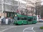 BVB - Tram Be 4/8 669 unterwegs auf der Linie 15 in der Stadt Basel am 21.12.2013
