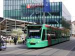 BVB Basel - Tram Be 6/8 308 unterwegs auf der Linie 6 in der Stadt Basel am 29.03.2014