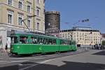 Be 4/6 653 zusammen mit dem Be 4/6 645 auf der Linie 2 beim Bahnhof SBB. Die Aufnahme stammt vom 10.06.2014.