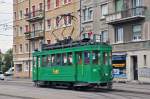 Be 2/2 181 auf einer Extrafahrt bei der Haltestelle Morgartenring. Die Aufnahme stammt vom 03.09.2014.