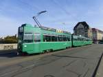 BVB - Be 4/4 486 mit Beiwagen und Be 4/4 unterwegs auf der Linie 6 am 24.09.2014