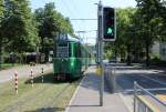 Basel BVB Tram 2 (DUEWAG/BBC/Siemens Be 4/6 656 + 655) Riehenstrasse (Hst.