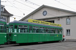 Nach dem letzten Einsatz bei der Abschiedsfahrt für die Düwag auf der Linie 6 vom 24.04.2016, wurde der B 1430 ausgemustert und wartet auf dem Hof des Depots Dreispitz auf die Verschrottung