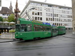 BVB - Tram Be 4/8  677 unterwegs auf der Linie 16 in der Stadt Basel am 15.09.2016