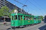 Be 2/2 190 zusammen mit dem B3 1303 stehen auf eine Extrafahrt an der Haltestelle St.