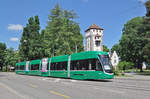 Be 6/8 Flexity 5029, auf der Linie 3, fährt zur Haltestelle Hardstrasse.