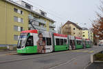 Be 6/8 Flexity 5012 mit der U-Abo Werbung, auf der Linie 6, bedient die Haltestelle Merkurstrasse.