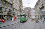 Basel BVB Tramlinie 14 (DUEWAG/BBC/Siemens Be 4/6 624) Marktgasse / Schifflände am 26.