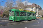 Be 4/4 499 fährt mit der Fahrschule Richtung Haltestelle Aeschenplatz.