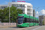 Be 4/6 Flexity 6014, auf der Linie 16, bedient die Haltestelle Markthalle.