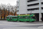 Be 4/4 495 zusammen mit dem B4S 1469, auf der Linie 21, fährt zur Haltestelle Messeplatz. Die Aufnahme stammt vom 26.10.2020.