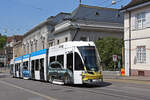 Be 4/6 Flexity 6007 mit der AMAG Werbung, auf der Linie 15, fährt den Steinenberg hoch zur Haltestelle Bankverein.