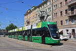 Be 6/8 Flexity 5044, auf der Linie 6, wartet an der Haltestelle Morgartenring.