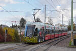 Be 6/8 Flexity 5014 mit der Denner Werbung, auf der Linie 14, fährt Richtung Haltestelle St.