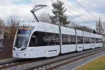 Be 6/8 Flexity 5010 mit der Werbung für ABT Automobile, auf der Linie 14, fährt zur Haltestelle Kästeli.