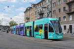 Be 6/8 Flexity 5009 mit der Yallo Werbung, auf der Linie 6, bedient die Haltestelle Morgartenring.