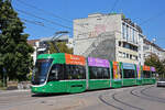 Be 6/8 Flexity 5034, auf der Linie 6, fährt zur Haltestelle Morgartenring.