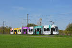 Be 6/8 Flexity 5007 mit der Baloise Werbung, auf der Linie 14, fährt am 29.10.2022 zur Haltestelle Lachmatt.