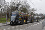 Be 6/8 Flexity 5023 mit der Werbung für die Dreiländer Galerie, auf der Linie 3, bedient am 01.03.2023 die Haltestelle St.