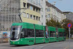 Be 6/8 Flexity 5044, auf der Linie 6, fährt am 23.09.2022 bei der Haltestelle Morgartenring ein.