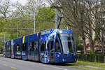 Be 6/8 Flexity 5040  Federer Express , auf der Linie 3, fährt am 26.04.2023 zur Haltestelle St.