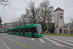 Be 6/8 Flexity 5013, auf der Linie 3, fährt am 01.03.2023 zur Haltestelle St.