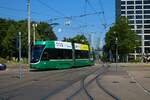 BVB Basel Bombardier Flexity Be6/8 Wagen 5016 am 11.07.23 in Basel