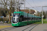 Be 6/8 Flexity 5024, auf der Linie 14, fährt am 08.03.2024 zur Haltestelle St. Jakob.