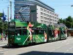 BVB - Gelenktram Be 4/8 666 mit EURO 08 Werbung unterwegs auf der Linie 15 am 21.06.2008