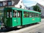 BVB - Oldtimer Tramanhnger B 1303 unterwegs in Riehen bei der 100 Jahr Feier der Linie 6  am 10.08.2008