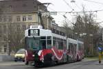 Wagen 677 auf der Linie 15 Richtung Bruderholz.