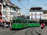 BVB - Tram Be 4/4 459 mit Anhnger unterwegs auf der Linie 16 am 29.04.2010