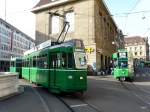 BVB - Tram Be 4/4 463 mit Anhnger unterwegs auf der Linie 16 am 29.04.2010