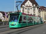 BVB - Tram Be 6/8 301 unerwegs auf der Linie 6 in der Stadt Basel am 22.09.2010