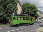 Be 2/2 126 und B2 309 am Wiesenplatz in Basel.