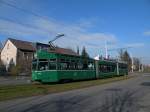 Be 4/6S miot der Betriebsnummer 676 auf der Linie 16 kurz vor der Endstation auf dem Bruderholz.