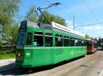 BVB - Tram Be 4/4 461 zusammen mit Beiwagen unterwegs auf der Linie 16 am 04.05.2012